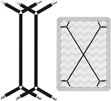 Onezebra Heavy Duty Bed Sheet Straps Clips, Adjustable 2 Pcs Set view 1