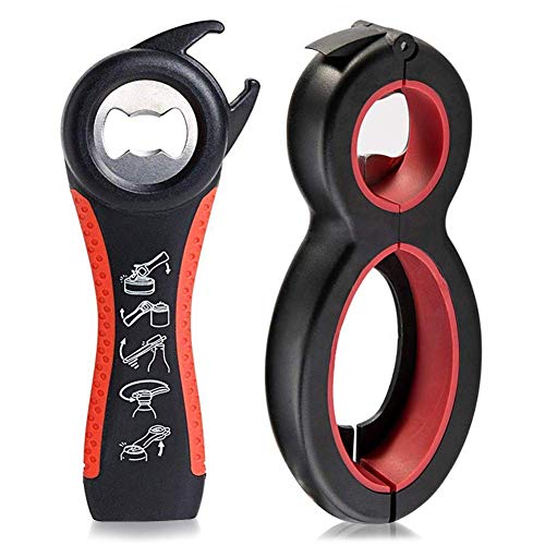 Maexus 6-in-1 Multi Opener, 5 in 1 Can Opener, Jar Opener, Bottle Opener, Bag Opener