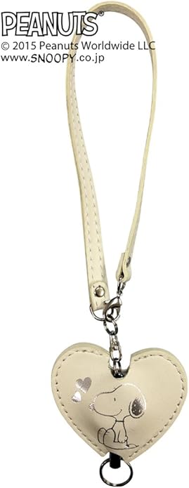 Amazon Co Jp スヌーピー Snoopy リール付バッグチャーム ハート Sn0014 アイボリー ホーム キッチン