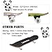 Landwalker Pro Cruiser Complete Girl Skateboard 31x8 Inch Skateboards Cheap Skateboard (Panda)