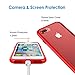 JETech Case for iPhone 8 Plus and iPhone 7 Plus 5.5-Inch, Non-Yellowing Shockproof Phone Bumper Cover, Anti-Scratch Clear Back (Red)