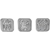 Nordic Ware Gingerbread Cookie Stamps (Set of 3), Sturdy Cast Aluminium Cookie Stamp Set, Cookie Press Set Made in the USA, Sturdy and Durable Biscuit Maker Press Set