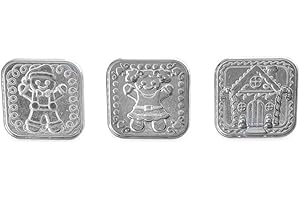 Nordic Ware Gingerbread Cookie Stamps, Set of 3, with Wooden Handles