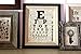 Eye Chart Vintage Dictionary Art Print, Antique Wall Art Home Decor, Modern Boho Poster, Farmhouse Decoration Living Room Bedroom Office 8x10 Inches, Ready To Frame