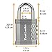 FortLocks Padlock - 4 Digit Combination Lock for Gym Outdoor & School Locker, Fence, Case & Shed – Heavy Duty Resettable Set Your Own Combo – Waterproof & Weatherproof (1 Pack - Silver)
