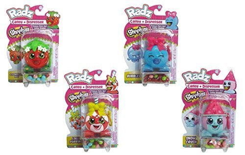 Radz Shopkins Toy Candy Dispenser - 4 Pack