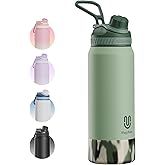 Magcheer 32oz Insulated Water Bottle| Double-Wall Vacuum Stainless Steel, Wide Mouth Design, Leak-Proof Reusable Bottle for Gym, Sports & Daily Hydration - Green