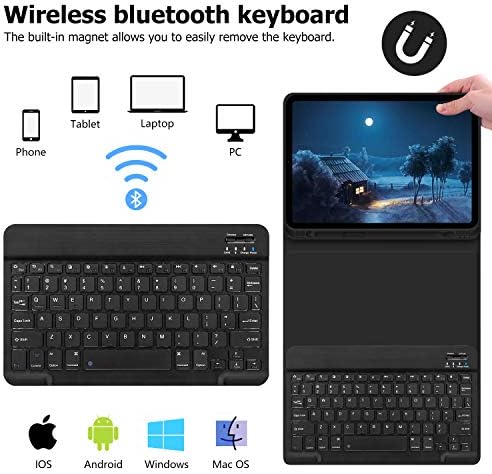GOOJODOQ Coque Clavier pour iPad Air 4 2020 10.9 Etui Housse en TPU Souple avec Porte Crayon, Clavier Bluetooth sans Fil Détachable Magnétiquement - Bestbluetooth.fr GOOJODOQ Coque Clavier pour iPad Air 4 2020 10.9 Etui Housse en TPU Souple avec Porte Crayon, Clavier Bluetooth sans Fil Détachable Magnétiquement