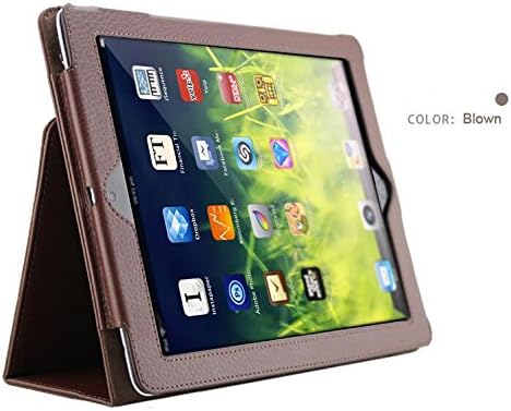 HCHA iPad Mini Smart Case Cover iPad Mini 3 Girls Case iPad Mini 2 Protective Premium Leather Folio Stand Cases Auto Sleep / Wake Flip Case Cover Slim Fit Mini iPad 1/2/3 Generation 7.9 Inch (Brown)
