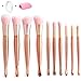 Makeup Brush Sets Foundation – LADES 10 Pcs Brush Cosmetic Set New Makeup Brush Set Kit Mermaid Design Best For Foundation Contouring with Sponge and Brush Egg