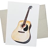 Whitman and Daughter Guitar Birthday Card Acoustic Guitar Card, 5x7 Inches - Blank Inside, Premium Quality - Music Teacher Thank You Card, Happy Birthday Guitar Greeting Card - 502