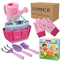 Kids Gardening Tools - Includes Sturdy Tote Bag, Watering Can, Gloves, Shovels, Rake, and a Delightful Children