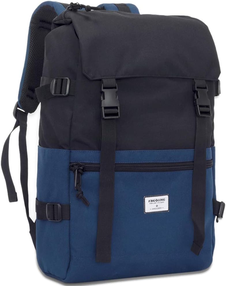 KINGSLONG Outdoor Backpack for Men Women Laptop Top Flap Hiking College Daypack
