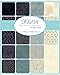 Origami Mini Charm Pack by Janet Clare; 42-2.5 Inch Precut Fabric Quilt Squares