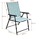 Sundale Outdoor Beach Yard Pool Sling Back Chairs Patio Recliner Garden Folding Chairs Space Saving Chairs, Set of 2
