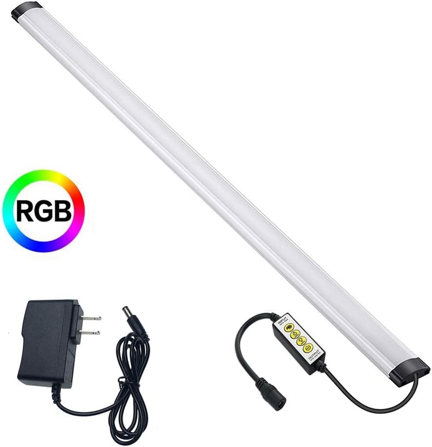 LAIFUNI Under Cabinet Lighting, Dimmable LED Light Bar, RGB, Multicolor Lamp, Under Counter Lights for Kitchen, Cupboard, Desk, Hallway, Shelf, Closet (RGB, 20 Inch)
