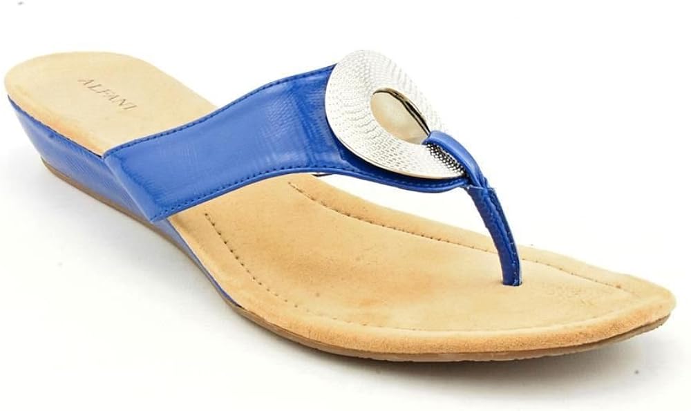 Amazon.com | Alfani Women's Franca Thong Sandals in Baltic Size 6 | Flip-Flops