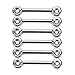 Amarine Made Stainless Steel Bimini Top Strap Pad Eye Footman's Loop Heavy Duty for Jeep Corvette,Buggy,Kayak Tie Downs (6 Pcs)