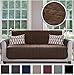 Gorilla Grip Original Velvet Slip Resistant Large Sofa Protector for Seat Width up to 70 Inch, Patent Pending Furniture Slipcover, 2 Inch Straps, Couch Slip Cover Throw for Pets, Dogs, Sofa, Chocolate