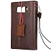 Genuine Leather Case for Samsung Galaxy Note 8 Book Wallet Cover Brown Handmade Retro Luxury Cards Slots Slim Daviscase 1948