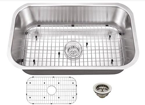 Schon SCSB301816 Undermount 16-Gauge Single Bowl Sink 30-Inch by 18-Inch Kitchen Sink, Stainless Steel by Schon