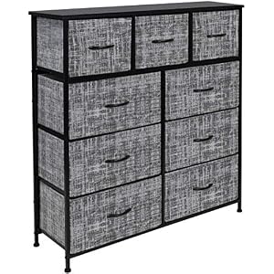 Sorbus Dresser with 9 Drawers – Furniture Storage Chest Tower Unit for Bedroom, Hallway, Closet, Office Organization…