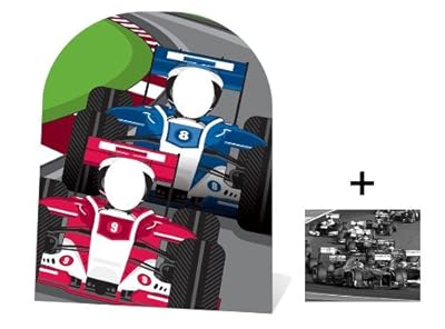 Fan Pack - Racing Cars Stand In Child size Cardboard Cutout / Standee - Includes 8x10 (20x25cm) Photo