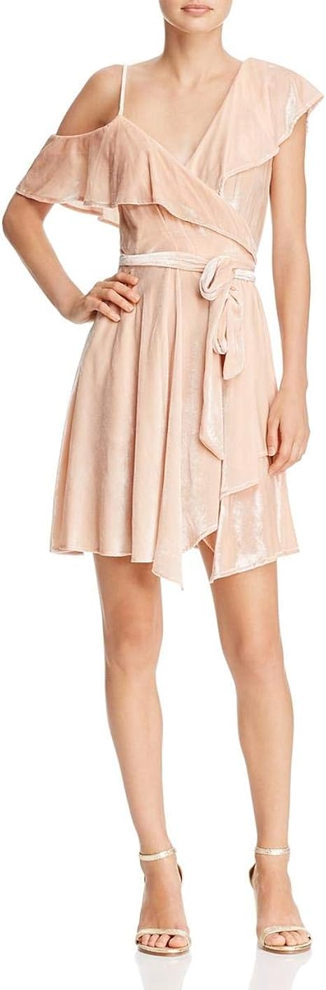 wayf velvet wrap dress