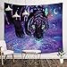 NYMB Tiger Tapestry Psychedelic Tiger Blacklight Art Tapestry, Mystic Galaxy Sky Fantasy Wild Animals Boho Hippie Tapestries, Trippy Space Tapestry Wall Handing for Bedroom Living Room Dorm (71