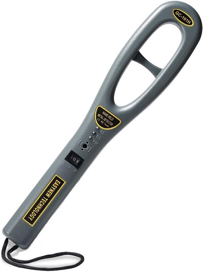 Kriva Hand Held Metal Detector, V-Resourcing Portable High Sensitivity Metal Detector for Security Inspection and Multi-Purpose+ One 9 V Battery For Office Mall Schook Bank - Grey Color