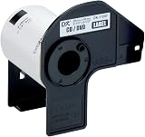 Brother DK-11207 Label Roll CD/DVD Labels Black on White 100 Labels 58 mm view 4