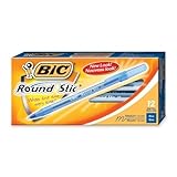 Office Product Bic Corporation Round Stic Ballpoint Pen, Med. Point Blue Ink Book