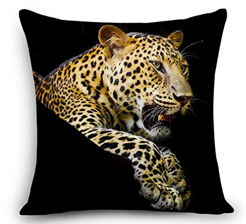 leopard throw pillow