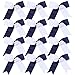 Cheerleading Bow Jumbo Cheer Bows 12 Pcs 7 Inch Ponytail Holder Cheerleader Bows Hair Tie (Navy Blue/White)