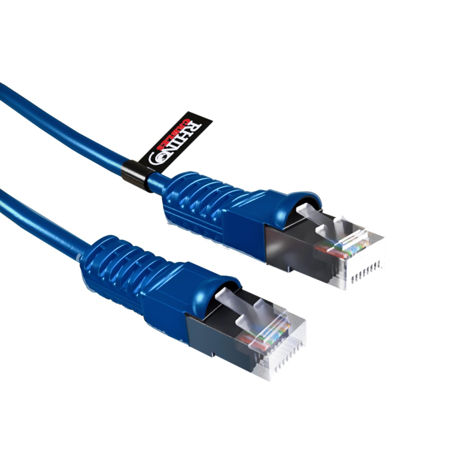 rhinocables Heavy-Duty Cat5e FTP RJ45 Cable – Shielded Snagless Lead with LSZH Jacket | Ideal for Demanding Installations Requiring Long-Distance 350MHz Ethernet (Blue, 3m) — image 1