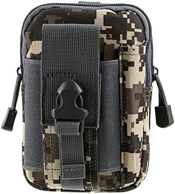 Outdoor Pockets - Multi-function Capacity Bag EDC Pockets, Waterproof Phone Pockets, Camouflage Pockets Can Wear a Belt Camouflage Small Hanging Bag Walking Camping Movement (ACU)