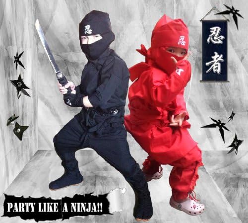 Halloween Children's Ninja Uniform/Martial Art Costume! Black/Red