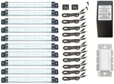 LED Hardwire Kitchen Kit - Ten Cool White Designer Series Panels - LED Dimming System