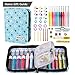 BONTIME Crochet Hooks Set - 11 Pieces Ergonomic Crochet Hooks with Portable Case, Contains All The Crochet Accessories Fit Any Projects, Ideal for Crocheters with Arthritic,Clover Print