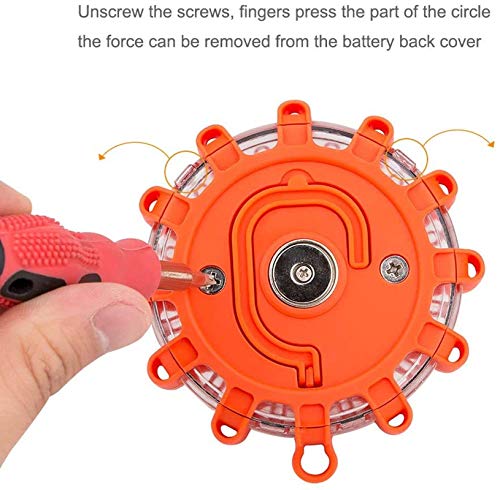 HHYSPA 3 Pack Knipperende Waarschuwingslichten LED Road Light, Road Emergency Disc Beacon Kit met Magnetische Basis voor… - Afbeelding 5