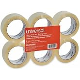 Universal Heavy Duty Box Sealing Tape, Clear, 3" Core, 2" x 55 yd, 3 mil Thickness, Pack of 6