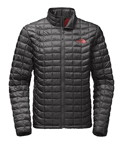 Men's The North Face Thermoball Full Zip Jacket Asphalt Grey/Baked Red Size Medium