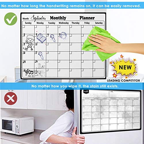Owlike Dry Erase Monthly Calendar Large Magnetic Calendar Whiteboard Planer for Refrigerator Fridge Office Family Kitchen Wall -Easy Scrubbing - Thumbnail 4