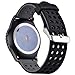 Moretek Smartwatch Replacement Strap Band for Samsung Gear S2 Classic and Moto 360 2nd Mens 42mm / Huawei Watch 2 Sport/Samsung Gear Sport(BlackGrey)