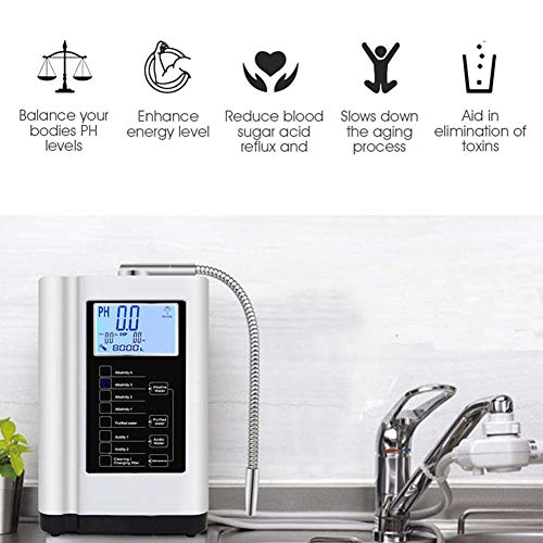Barbella Water Ionizer & Purifier Machine PH 3.5-10.5 Alkaline Acid / 7 Water Settings Up to / 500mV ORP/ 6000 Liters Per Filter/Auto-Cleaning-Better Water Better Life[US Warehouse Delivery] - Thumbnail 3