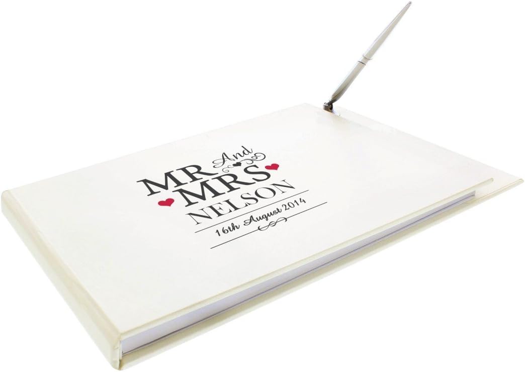 Personalised Mr & Mrs Guest Book &