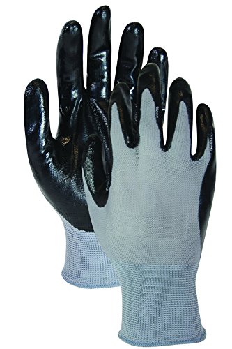 Magid T319T Hand Master Economy Nitrile Coated Palm Gloves, Large (Pack of 5)