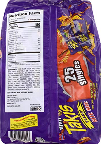 image for Barcel Mini Takis - Crunchy Rolled Tortilla Chips - Fuego Flavor (Hot 