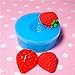 001LBS Strawberry (Half) Silicone Mold Flexible Mold Miniature Food, Sweets, Jewelry, Charms (Clay Fimo Resin Gum Paste Fondant)