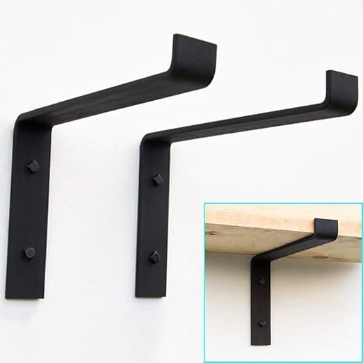 Amazon Com Hxsm Rustic Scaffold Board Shelf Brackets Industrial Triangle Bracket 2 Heavy Duty Corner Shelves Bracket Anti Rust With Lip Home Kitchen